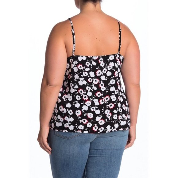 ELOQUII Floral Scalloped V-Neck Camisole Size 24W - Picture 2 of 4
